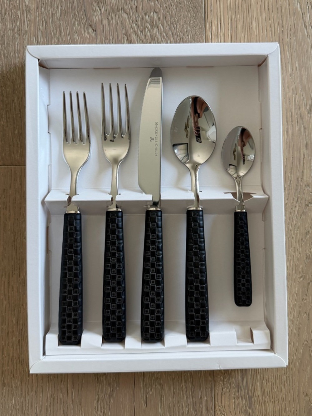 MacKenzie-Childs Everyday Black 5-Piece Place Setting Silverware
